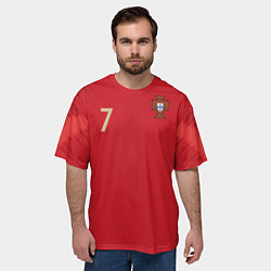 Футболка оверсайз мужская Роналду ЧМ-2018, цвет: 3D-принт — фото 2