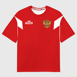 Футболка оверсайз мужская Россия: Акинфеев ЧМ-2018, цвет: 3D-принт