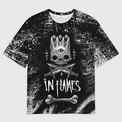 Футболка оверсайз мужская In Flames: Skeleton King, цвет: 3D-принт