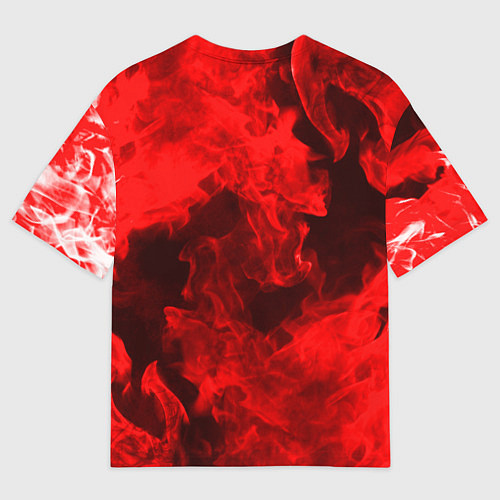 Мужская футболка оверсайз Red Snake / 3D-принт – фото 2