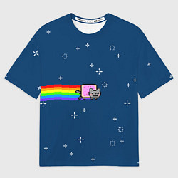 Футболка оверсайз мужская Нянкот, цвет: 3D-принт