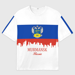 Мужская футболка оверсайз Murmansk: Russia