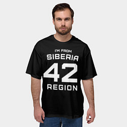 Футболка оверсайз мужская Im from Siberia: 42 Region, цвет: 3D-принт — фото 2