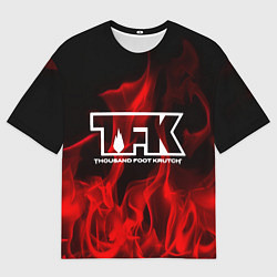 Мужская футболка оверсайз Thousand Foot Krutch: Red Flame