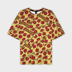 Мужская футболка оверсайз Любитель пиццы