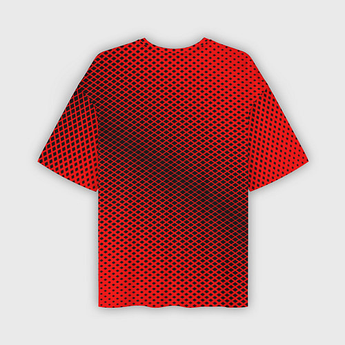 Мужская футболка оверсайз Mercedes: Red Carbon / 3D-принт – фото 2