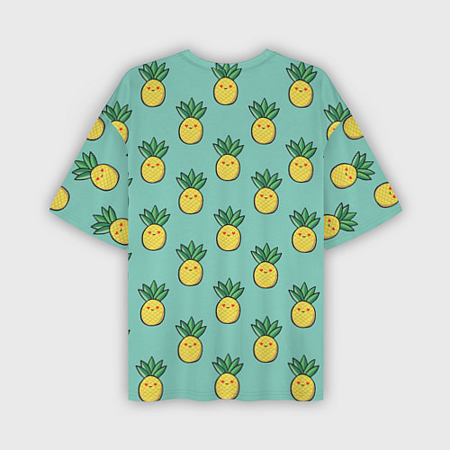 Мужская футболка оверсайз Веселые ананасы / 3D-принт – фото 2