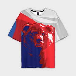 Мужская футболка оверсайз Российский медведь