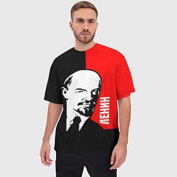 Футболка оверсайз мужская Хитрый Ленин, цвет: 3D-принт — фото 2