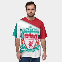Футболка оверсайз мужская FC Liverpool, цвет: 3D-принт — фото 2