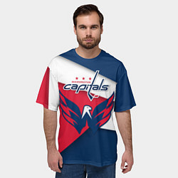 Футболка оверсайз мужская Washington Capitals, цвет: 3D-принт — фото 2