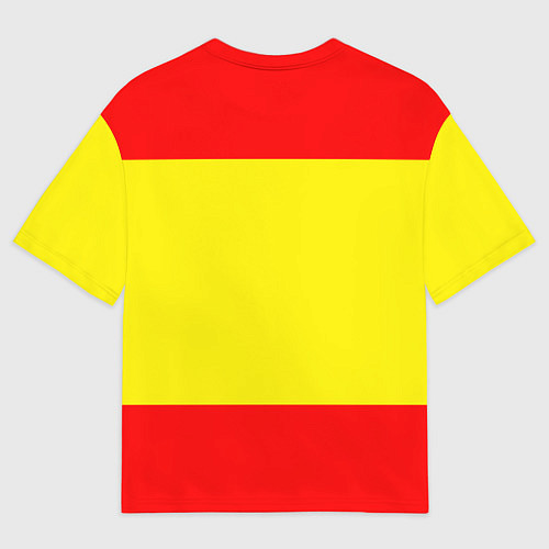 Мужская футболка оверсайз Сборная Испании / 3D-принт – фото 2