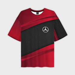 Футболка оверсайз мужская Mercedes Benz: Red Sport, цвет: 3D-принт