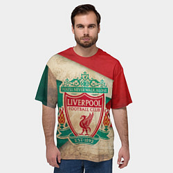 Футболка оверсайз мужская FC Liverpool: Old Style, цвет: 3D-принт — фото 2