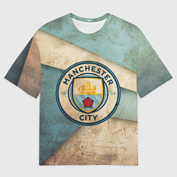 Футболка оверсайз мужская FC Man City: Old Style, цвет: 3D-принт