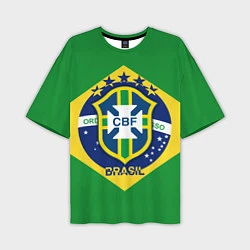 Футболка оверсайз мужская CBF Brazil, цвет: 3D-принт