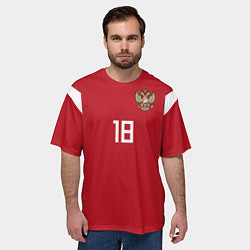 Футболка оверсайз мужская Сборная России: Жирков ЧМ-2018, цвет: 3D-принт — фото 2