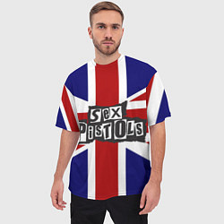 Футболка оверсайз мужская Sex Pistols UK, цвет: 3D-принт — фото 2
