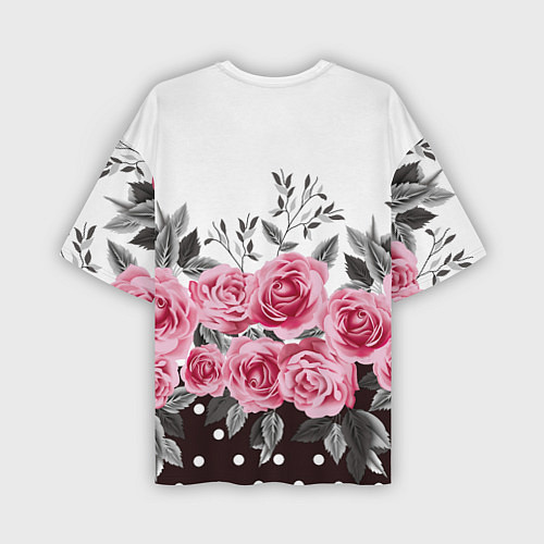 Мужская футболка оверсайз Roses Trend / 3D-принт – фото 2