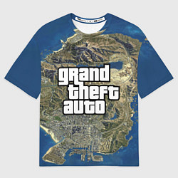 Футболка оверсайз мужская GTA, цвет: 3D-принт