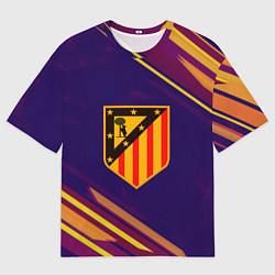 Футболка оверсайз мужская Atletico Madrid, цвет: 3D-принт