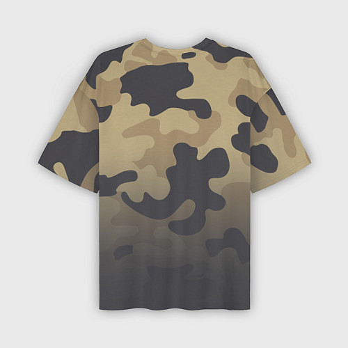 Мужская футболка оверсайз Camouflage Khaki / 3D-принт – фото 2