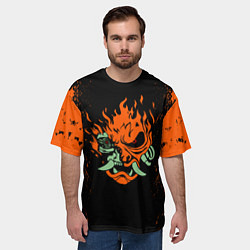 Футболка оверсайз мужская Cyberpunk 2077: SAMURAI, цвет: 3D-принт — фото 2