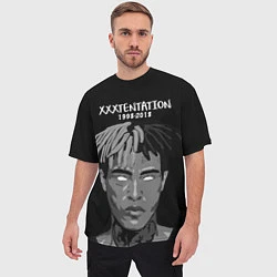 Футболка оверсайз мужская XXXTentacion: 1998-2018, цвет: 3D-принт — фото 2