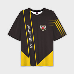 Мужская футболка оверсайз Alpinism: Yellow Russia