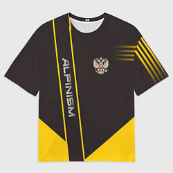 Мужская футболка оверсайз Alpinism: Yellow Russia