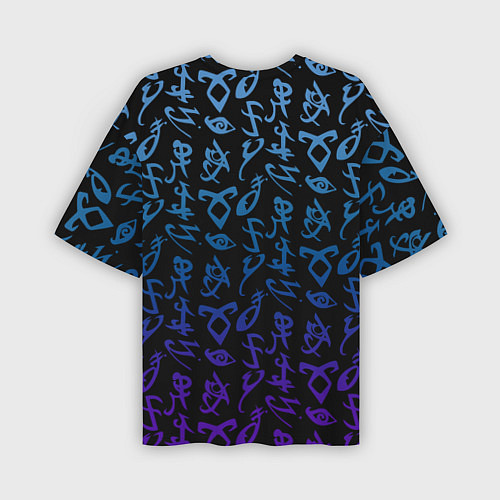 Мужская футболка оверсайз Blue Runes / 3D-принт – фото 2