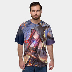 Футболка оверсайз мужская Ярость Бахамута, цвет: 3D-принт — фото 2