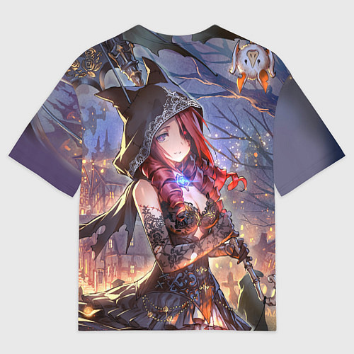 Мужская футболка оверсайз Ярость Бахамута / 3D-принт – фото 2