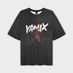 Мужская футболка оверсайз YANIX: Black Side