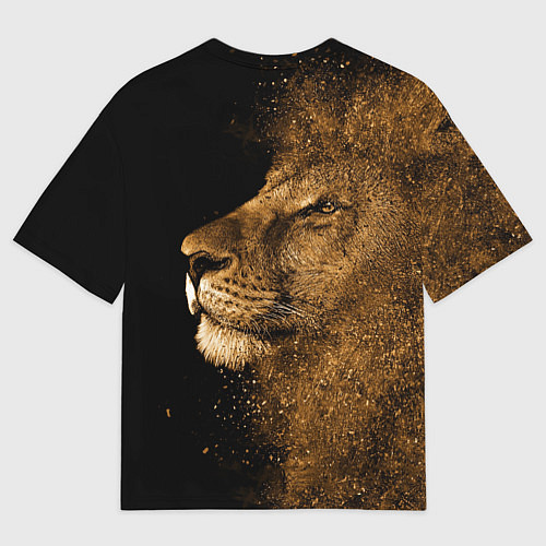 Мужская футболка оверсайз Песчаный лев / 3D-принт – фото 2