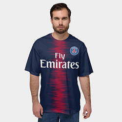 Футболка оверсайз мужская FC PSG Mbappe 18-19, цвет: 3D-принт — фото 2