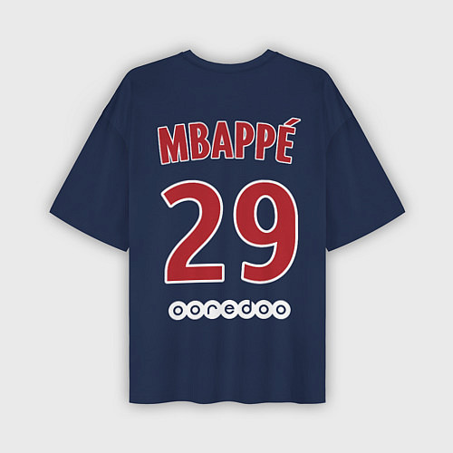 Мужская футболка оверсайз FC PSG Mbappe 18-19 / 3D-принт – фото 2
