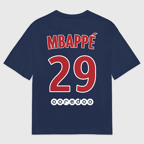 Мужская футболка оверсайз FC PSG Mbappe 18-19 / 3D-принт – фото 2