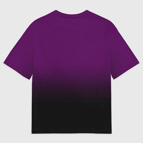 Мужская футболка оверсайз Black Pink: Violet Gradient / 3D-принт – фото 2