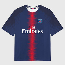 Футболка оверсайз мужская Mbappe home 18-19, цвет: 3D-принт