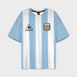 Мужская футболка оверсайз Марадона Аргентина ретро