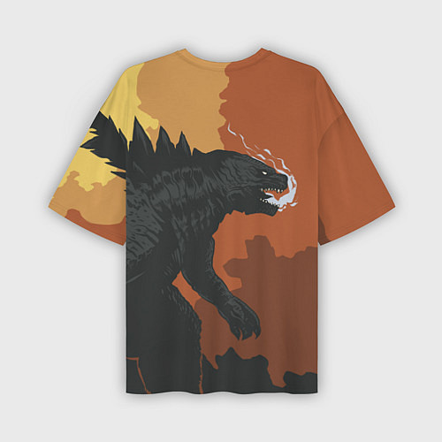 Мужская футболка оверсайз Godzilla: Monster Smoke / 3D-принт – фото 2