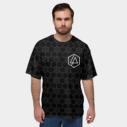 Футболка оверсайз мужская Linkin Park: Black Carbon, цвет: 3D-принт — фото 2