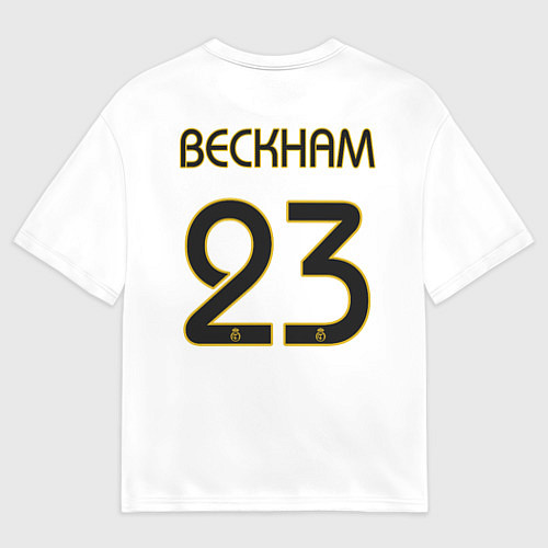 Мужская футболка оверсайз FC Real Madrid: Beckham Retro / 3D-принт – фото 2