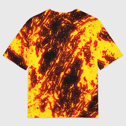 Мужская футболка оверсайз Cyberpunk 2077: FIRE SAMURAI / 3D-принт – фото 2