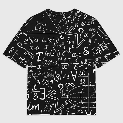 Мужская футболка оверсайз Формулы физики / 3D-принт – фото 2