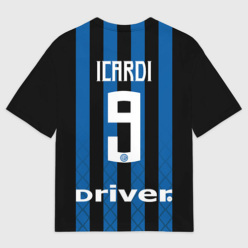 Мужская футболка оверсайз Inter: Icardi 18-19 / 3D-принт – фото 2