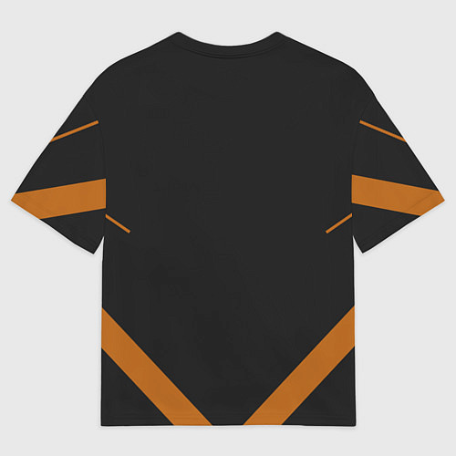 Мужская футболка оверсайз KATSUKI BAKUGOU полосы / 3D-принт – фото 2