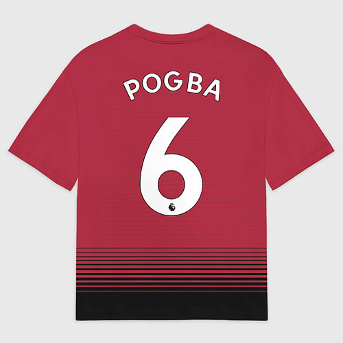 Мужская футболка оверсайз FC MU: Pogba 18/19 / 3D-принт – фото 2