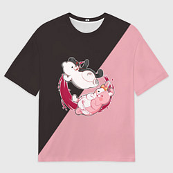 Мужская футболка оверсайз MONOKUMA X MONOMI